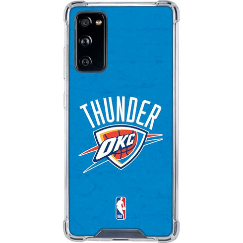 NBA OKC Thunder Distressed Galaxy S20 FE Clear Case